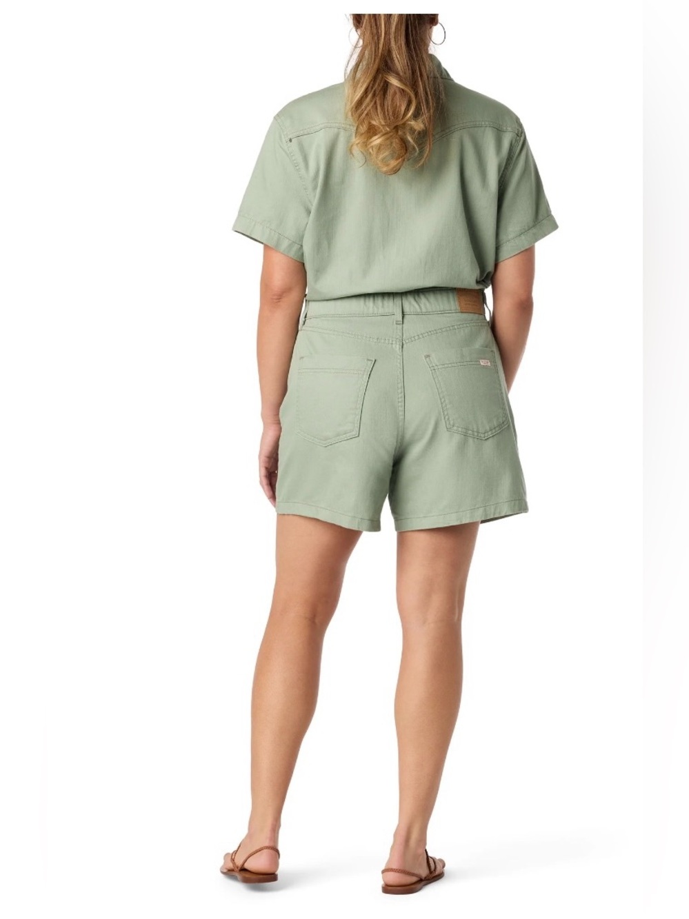 Levi's Strauss Vintage Utility Romper in Sage Green